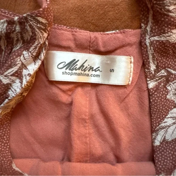 Mahina Terracotta and Cream Floral Dress - Picture 2 of 5